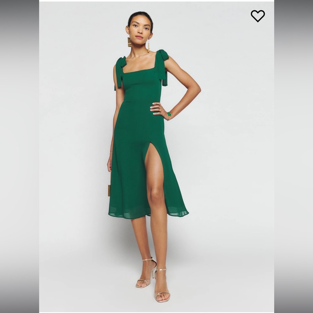 Reformation Twilight Dress (Emerald)